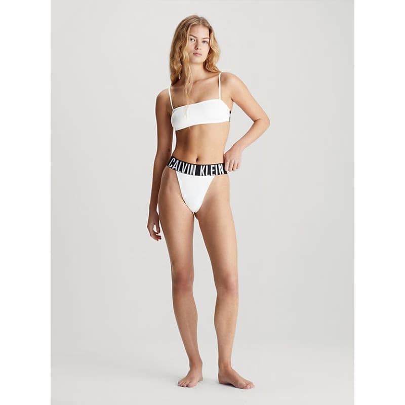 Dámske nohavičky CALVIN KLEIN HIGH LEG THONG-WHITE 4