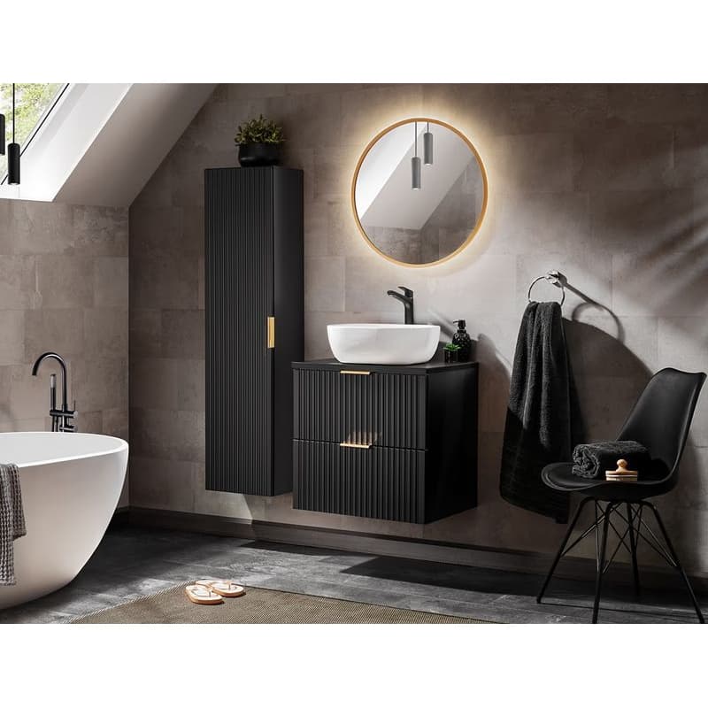 ArtCom Skrinka s košom ADEL BLACK 81-40-1DK | 40 cm 4