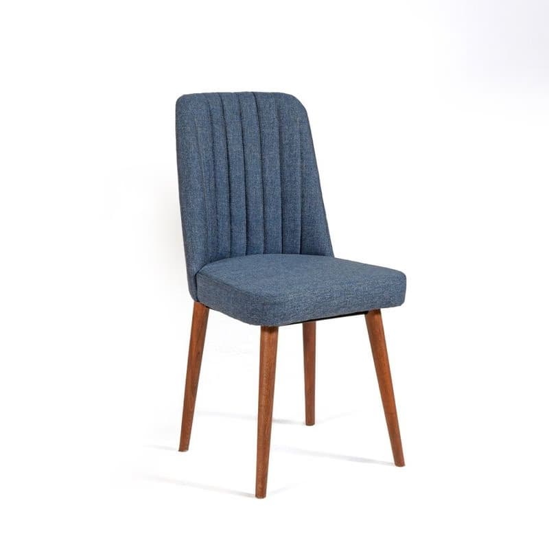 Stolička Vina 1048 - Dark Blue, Walnut 5