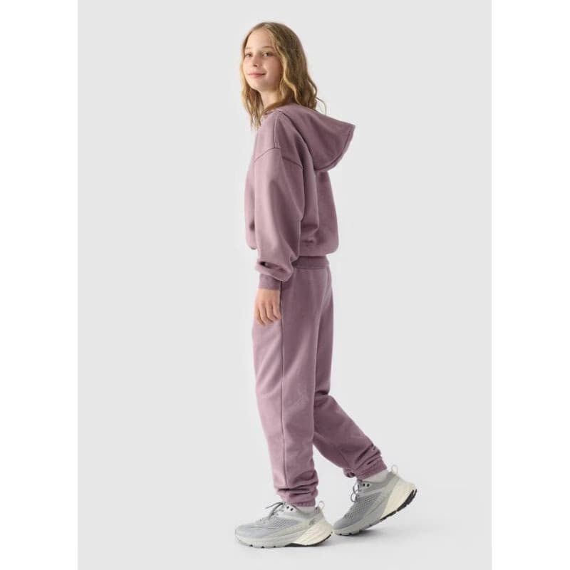 Dievčenské tepláky 4F JUNIOR TROUSERS-JWAW24TTROF754-51S-VIOLET 2