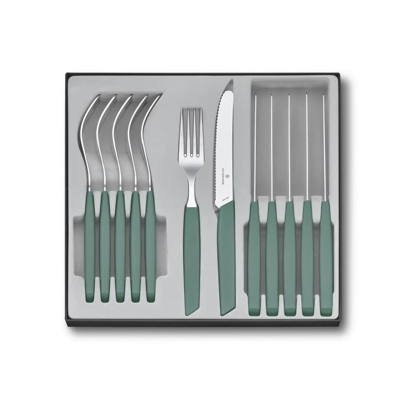 Victorinox - 12-dielna sada príborov SWISS MODERN, tyrkysová 6.9096.11W43.12 1
