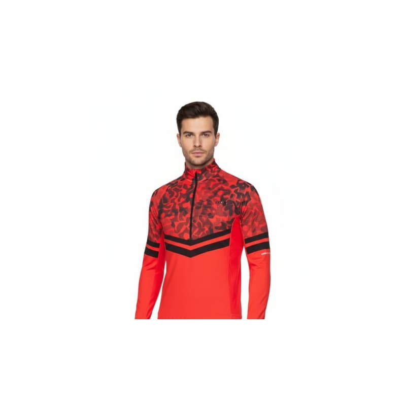 Pánska lyžiarska mikina s 1 2 zipsom NORTHFINDER BERTI-170orangeblack