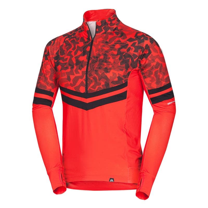 Pánska lyžiarska mikina s 1 2 zipsom NORTHFINDER BERTI-170orangeblack 3