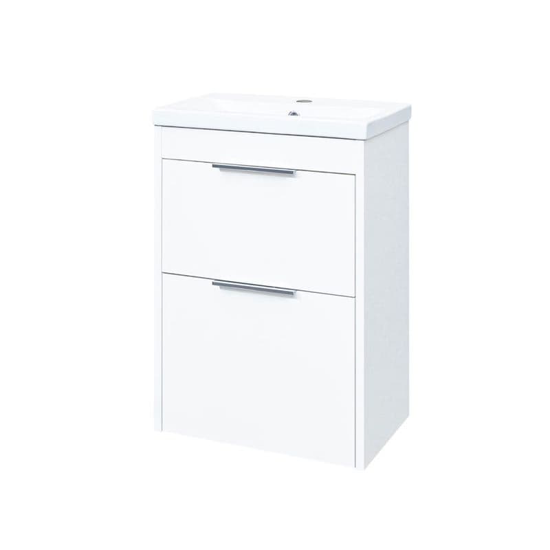 Mereo Vigo, kúpeľňová skrinka s keramickým umývadlom 51 cm, biela CN310