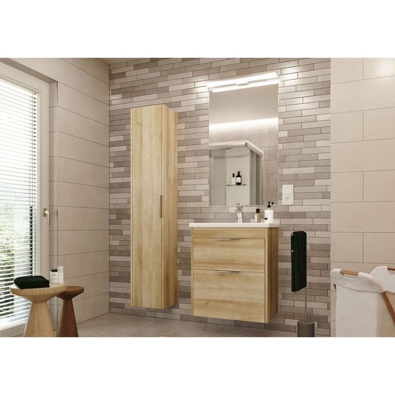 Mereo Vigo, kúpeľňová skrinka s keramickým umývadlom 51 cm, biela CN310 4