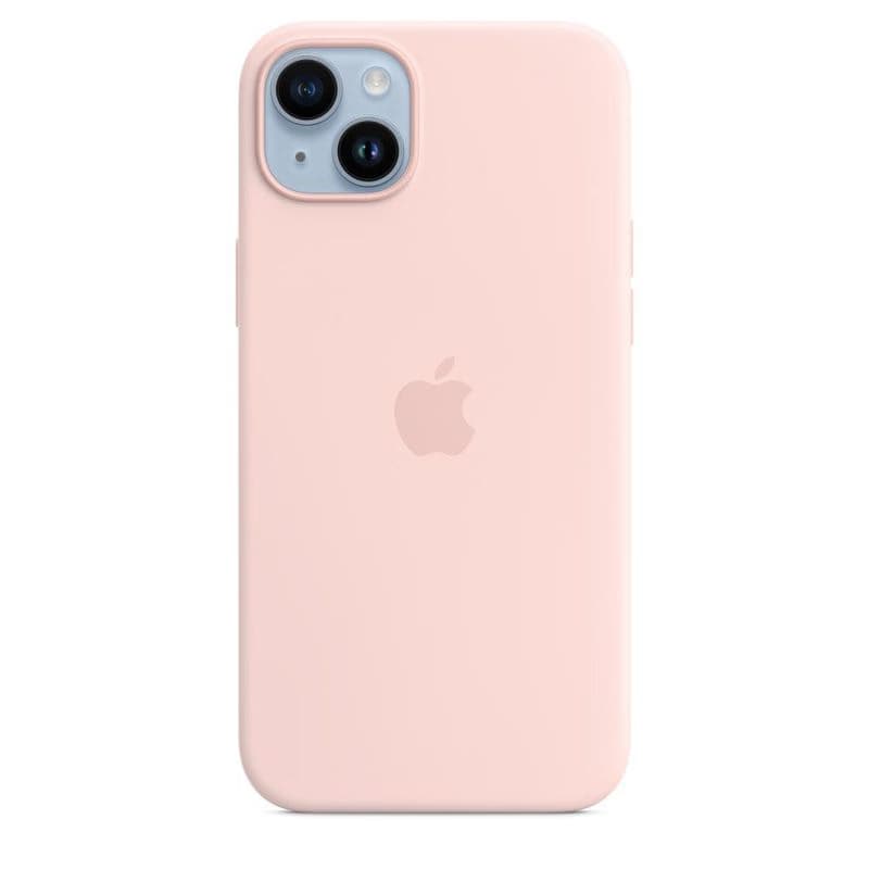 iPhone 14+ Silicone Case with MS - Chalk Pink 1