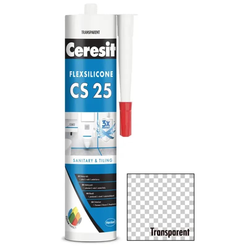 Ceresit Silikón CS25 transparent 280ml 1