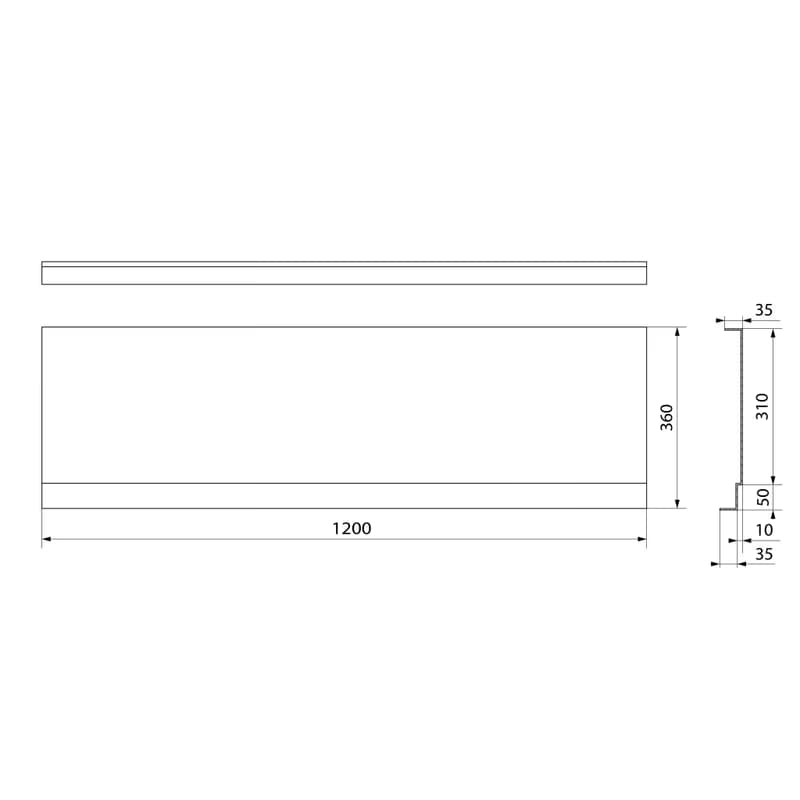 POLYSAN - DEEP PLAIN NIKA panel, 120x36cm 84899 2