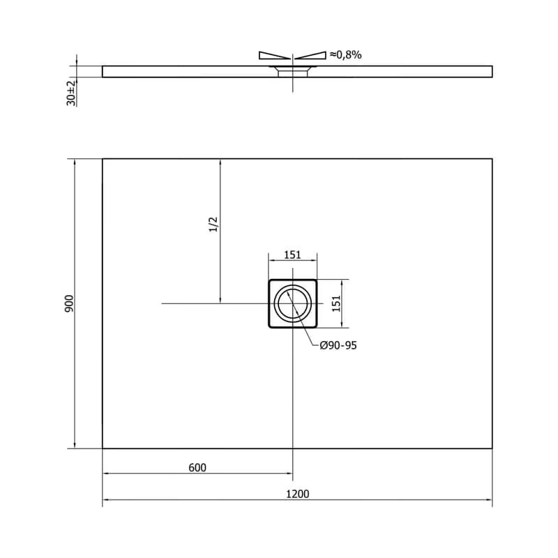 POLYSAN - FLEXIA sprchová vanička z liateho mramoru s možnosťou úpravy rozmeru 120x90cm 72895 5