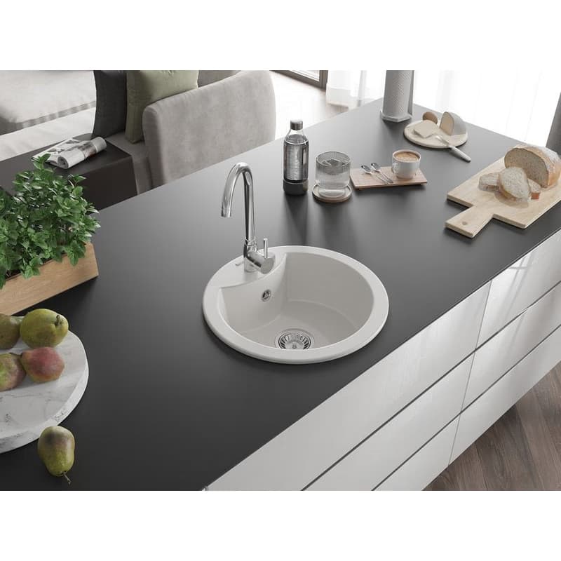 MEXEN MEXEN - Diego granitový drez 1 488x480 mm, biela 6512481000-20 2