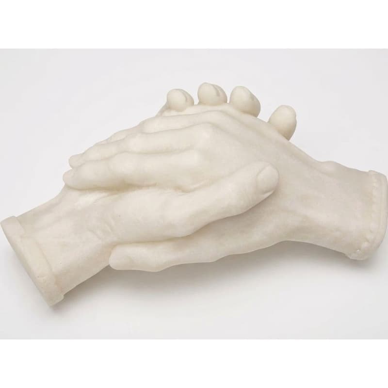 Dekoratívny predmet Shake Hands biely 25 cm