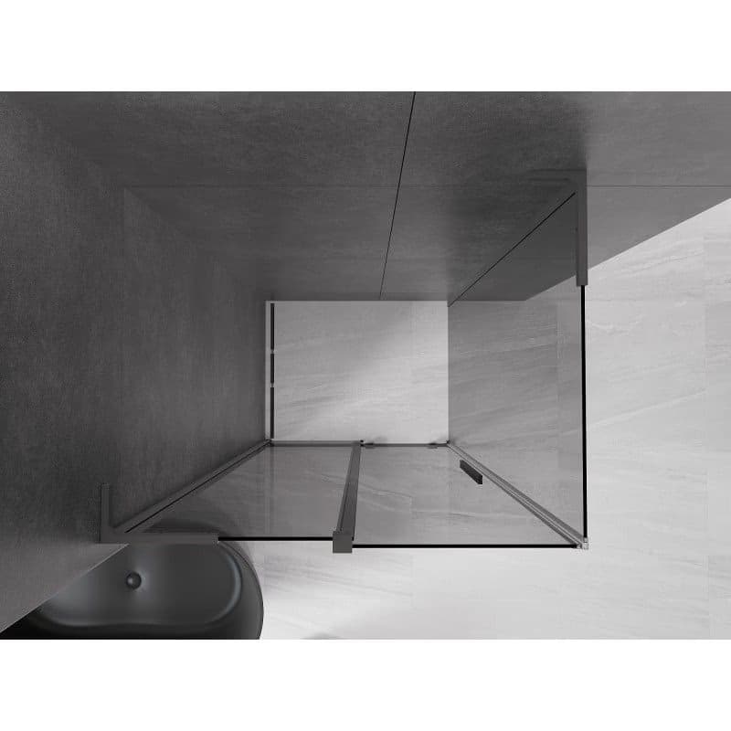 MEXEN/S - Velar L sprchovací kút, posuvné dvere 100 x 110, grafit, grafit metal 871-100-110-43-95 3
