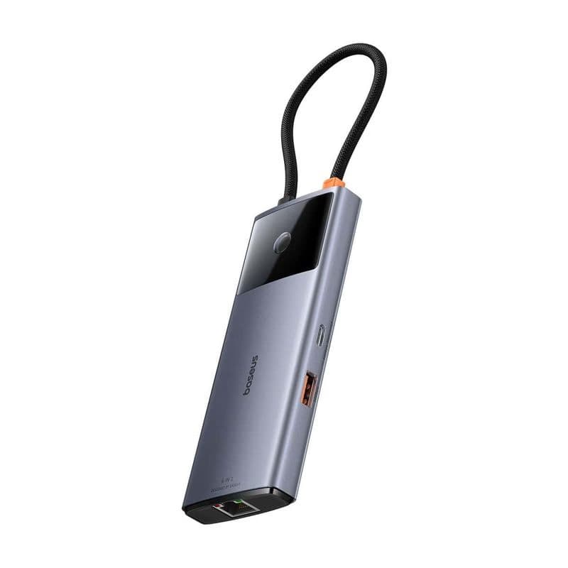 Baseus hub Series 2 USB 6v1 (USB-C/HDMI4K60Hz/USB-C(10Gbps)/USB-A(10Gbps)/RJ45/USB-C(PD) sivý 3