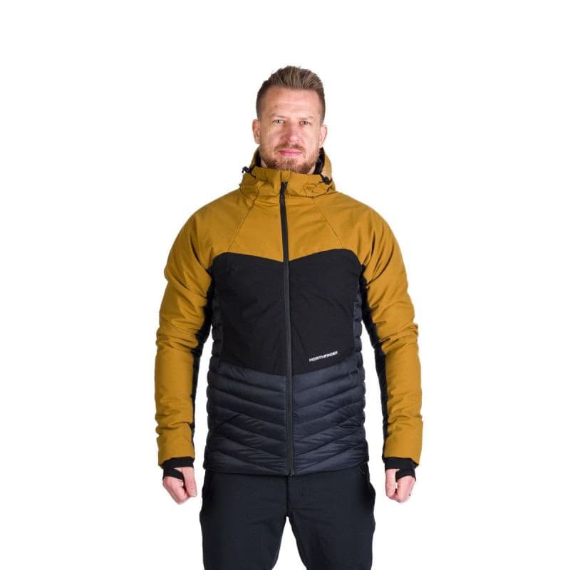 Pánska turistická bunda NORTHFINDER WATSON 579mustardblack 2