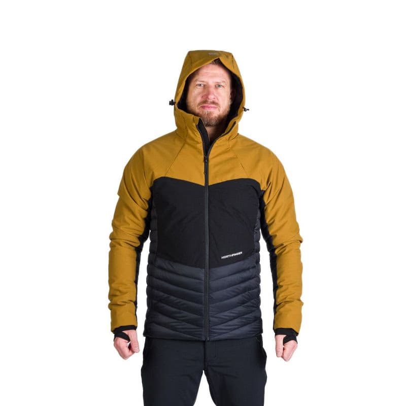 Pánska turistická bunda NORTHFINDER WATSON 579mustardblack 3