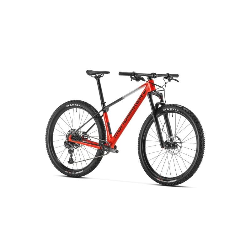 Horský bicykel MONDRAKER Chrono Carbon DC, flame red vortex grey racing silver 2