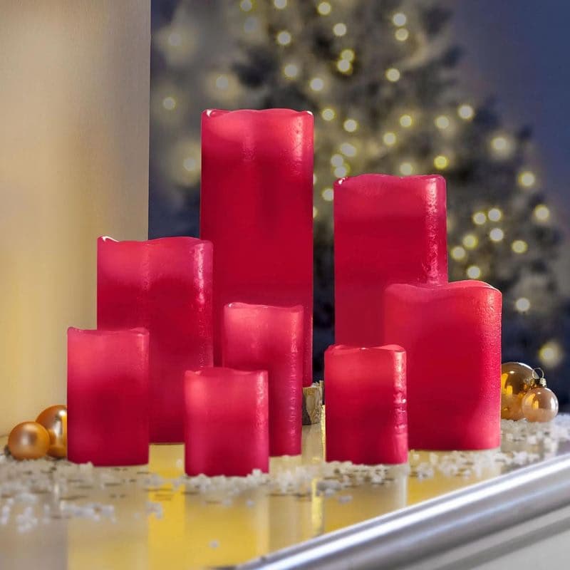 LED voskové sviečky Viva Magenta, súprava 8 ks 1
