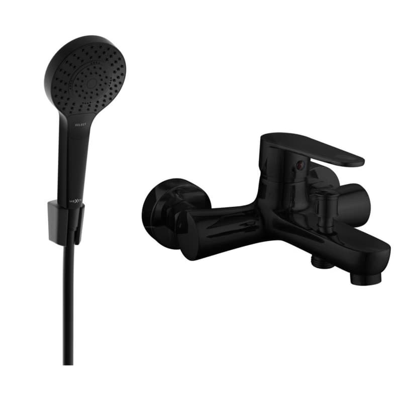 MEXEN/S - R05 Kama vaňová batéria so sprchou set, čierna 7253R05-70 1