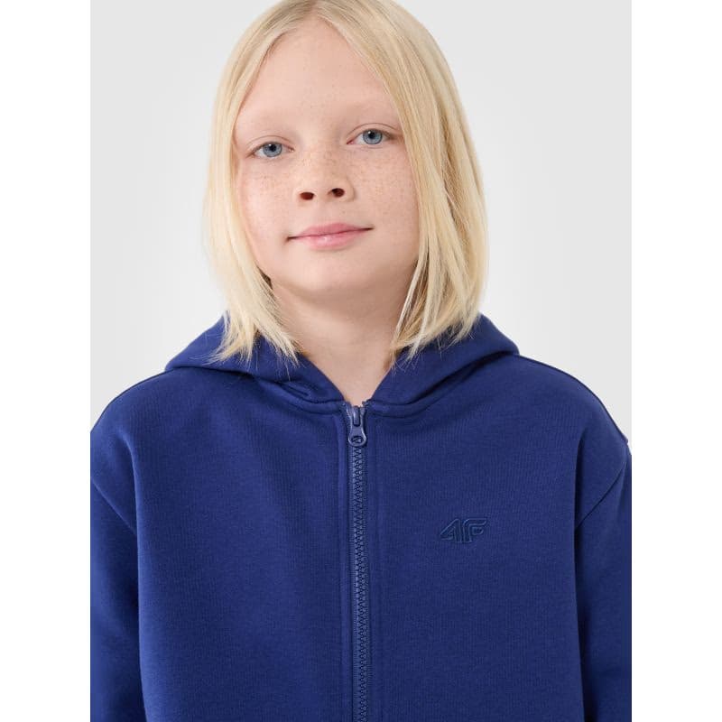 Chlapčenská mikina so zipsom 4F JUNIOR SWEATSHIRT-JWSS25TSWSM1851-36S-BLUE 2