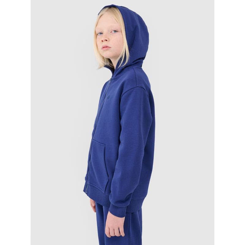 Chlapčenská mikina so zipsom 4F JUNIOR SWEATSHIRT-JWSS25TSWSM1851-36S-BLUE 4