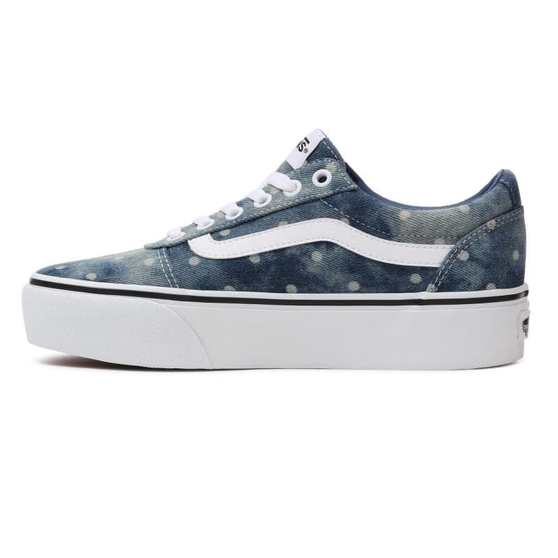 Dámska rekreačná obuv VANS WM Ward Platform (Denim Dots) moonlight blue white 2