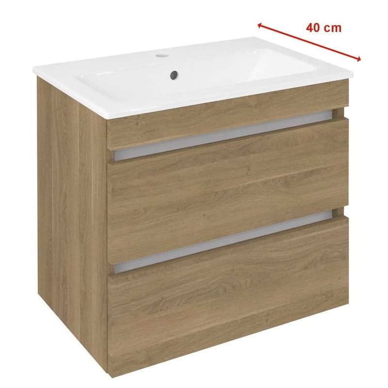 SAPHO - EZARA umývadlová skrinka 58x54x39cm, dub cuneo EZ592-2525