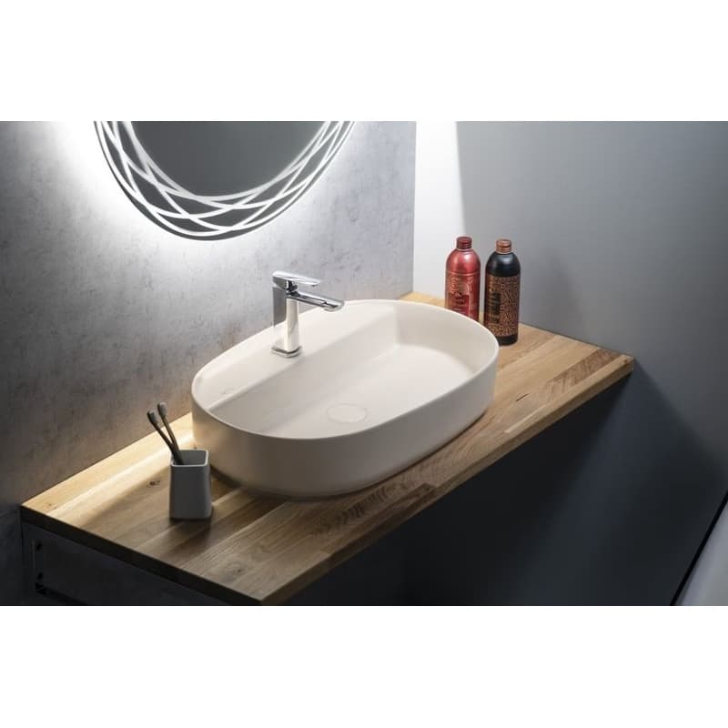 ISVEA - INFINITY OVAL keramické umývadlo na dosku, 60x40cm, Ivory 10NF65060-2K 4