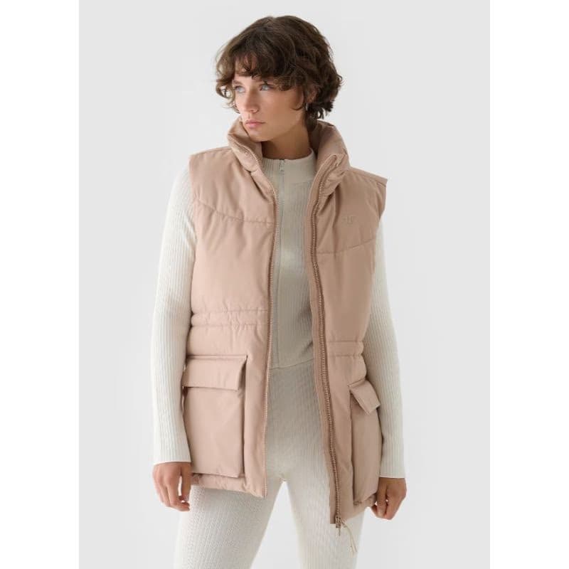 Dámska vesta 4F VEST JACKET-WAW24TVJAF135-83S-BEIGE 3