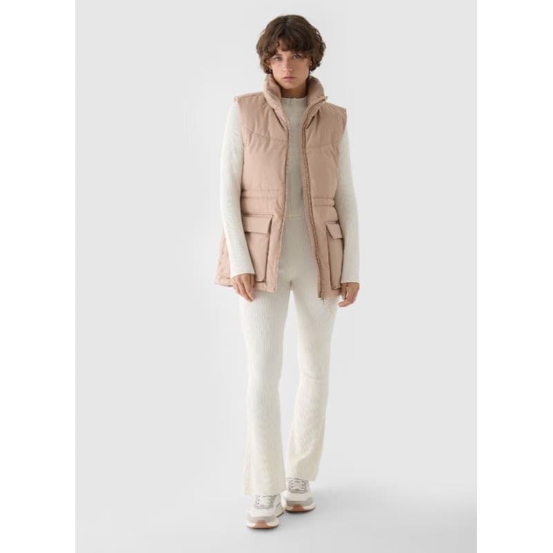 Dámska vesta 4F VEST JACKET-WAW24TVJAF135-83S-BEIGE 6