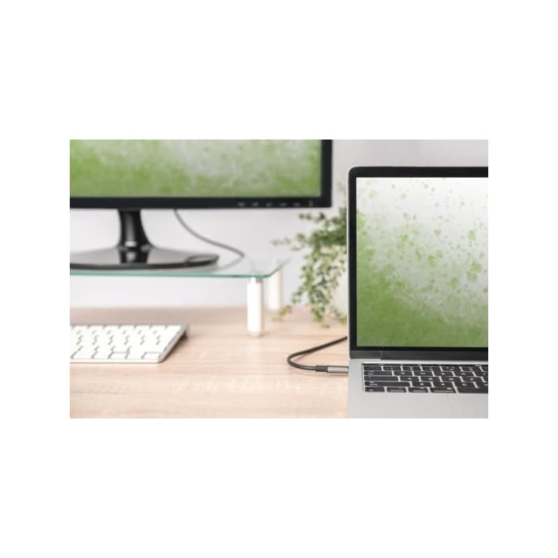 Digitus USB-C - HDMI káblový adaptér, 1,8 m 4K/30 Hz, čierny, kovový kryt 2