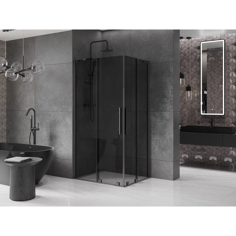 MEXEN/S - Velar Duo sprchovací kút, posuvné dvere 90 x 80, grafit, grafit metal 871-090-080-42-95 3