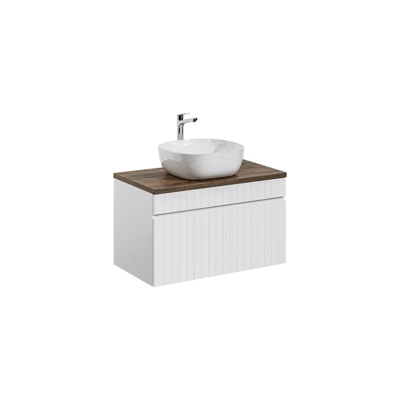ArtCom Kúpeľňová skrinka s umývadlom a doskou ICONIC White DU80/1 | 80 cm 1
