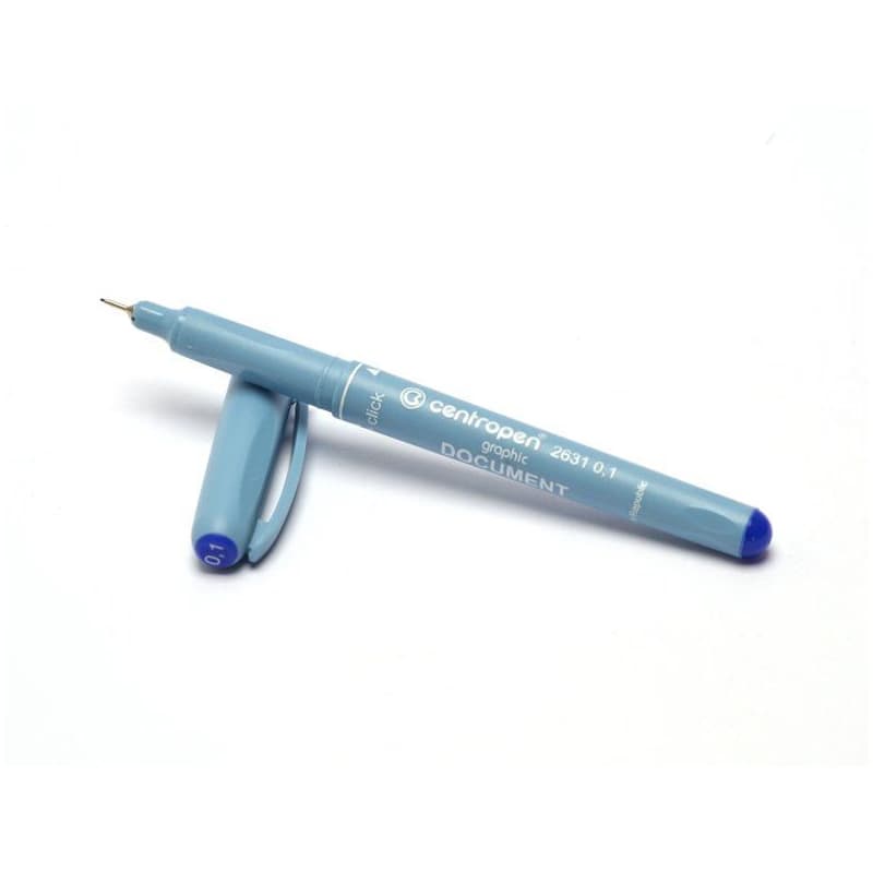 Popisovač Centropen 2631 Dokument modrý 0,1mm 1