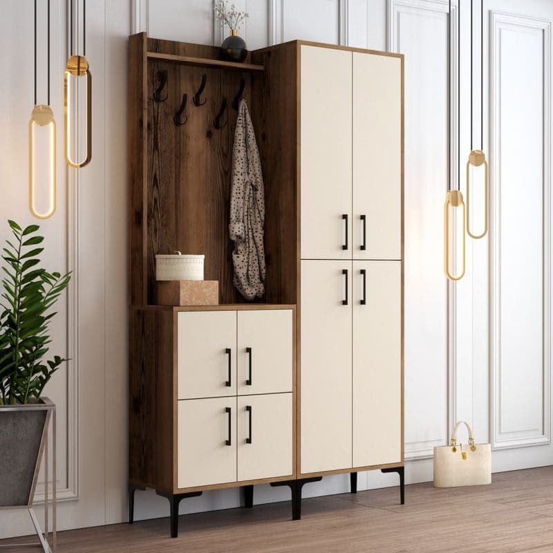 Predsieňová stena Berlin BA - Walnut, Cream 1