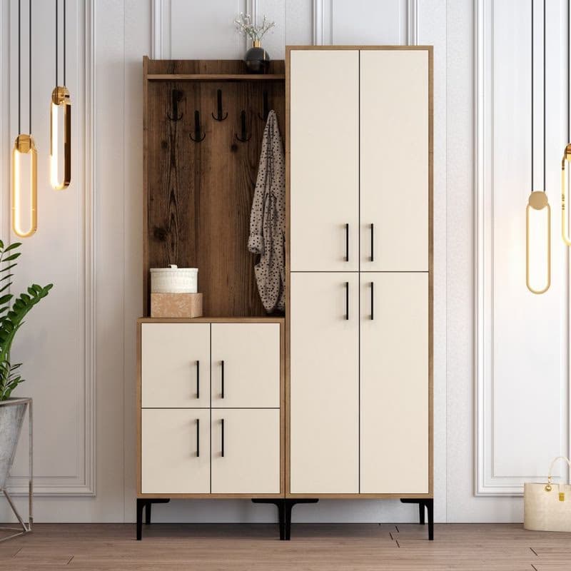 Predsieňová stena Berlin BA - Walnut, Cream 6