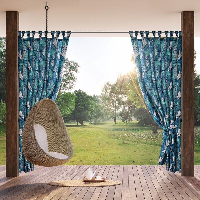 ArtFir Záves na terasu GARDEN 9 PU | tyrkysová/mätová 155 x 240 cm 1