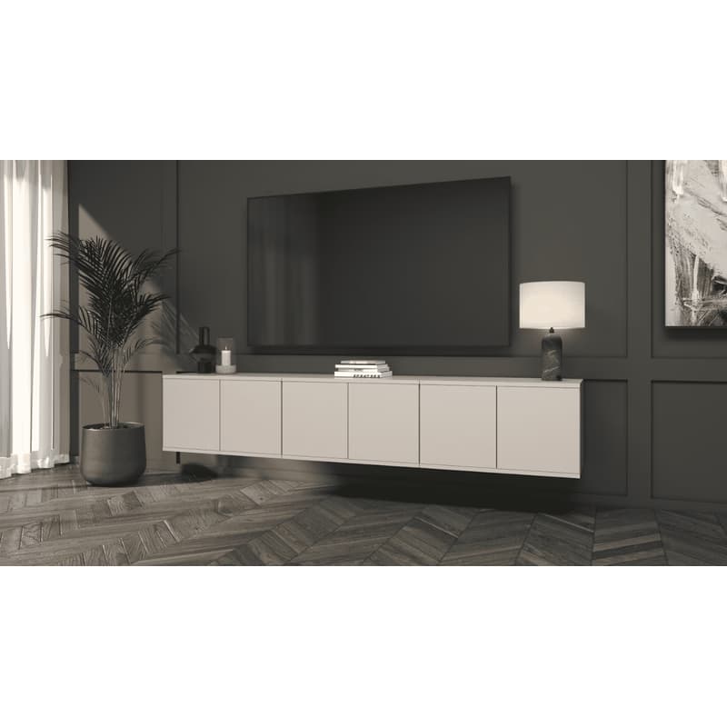 ArtPK Závesný TV stolík BIANCO | 210 cm 1