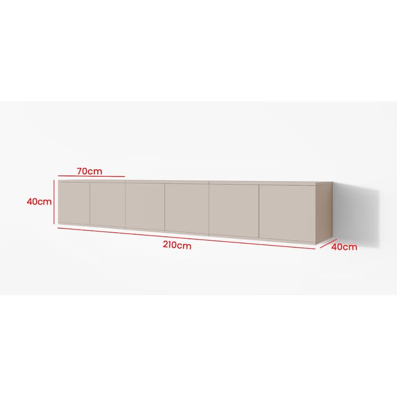 ArtPK Závesný TV stolík BIANCO | 210 cm 4