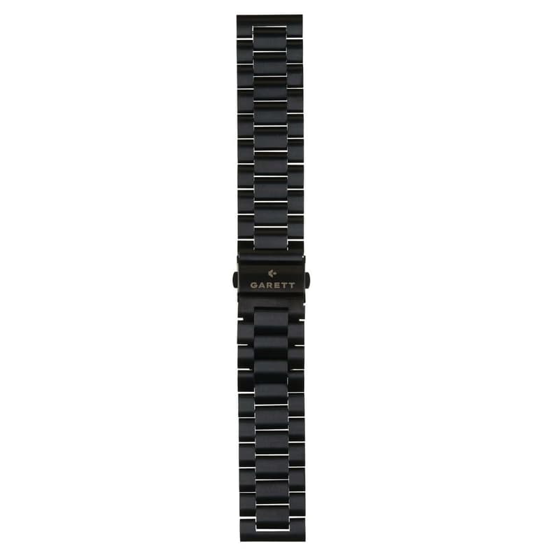 Garett univerzálny remienok 22 mm, čierny kovový, typ Solid 1