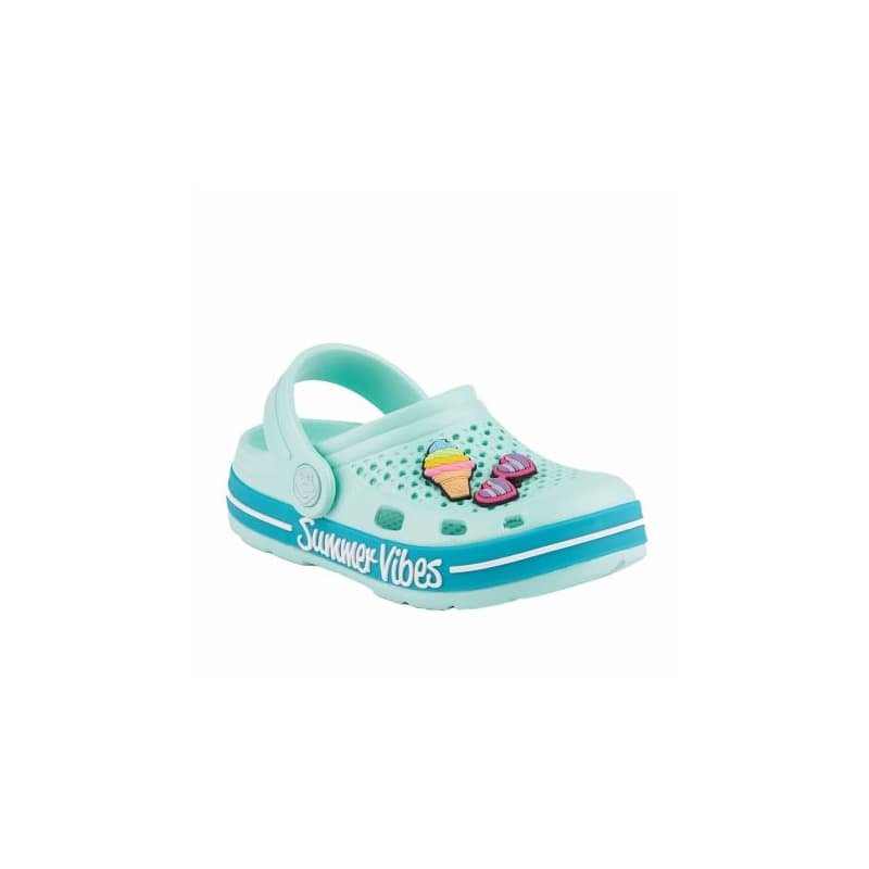 Detské kroksy (rekreačná obuv) COQUI Lindo light mint turquoise summer