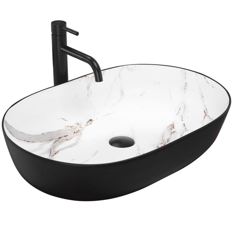 REA - Umývadlo na dosku CLEO BLACK AIAX MATT REA-U6625 1
