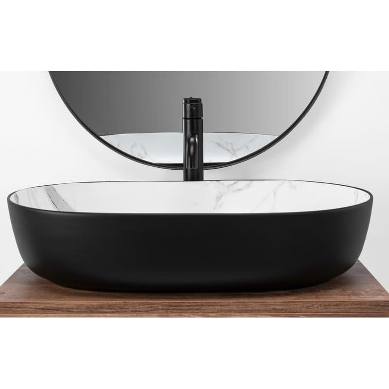 REA - Umývadlo na dosku CLEO BLACK AIAX MATT REA-U6625 6