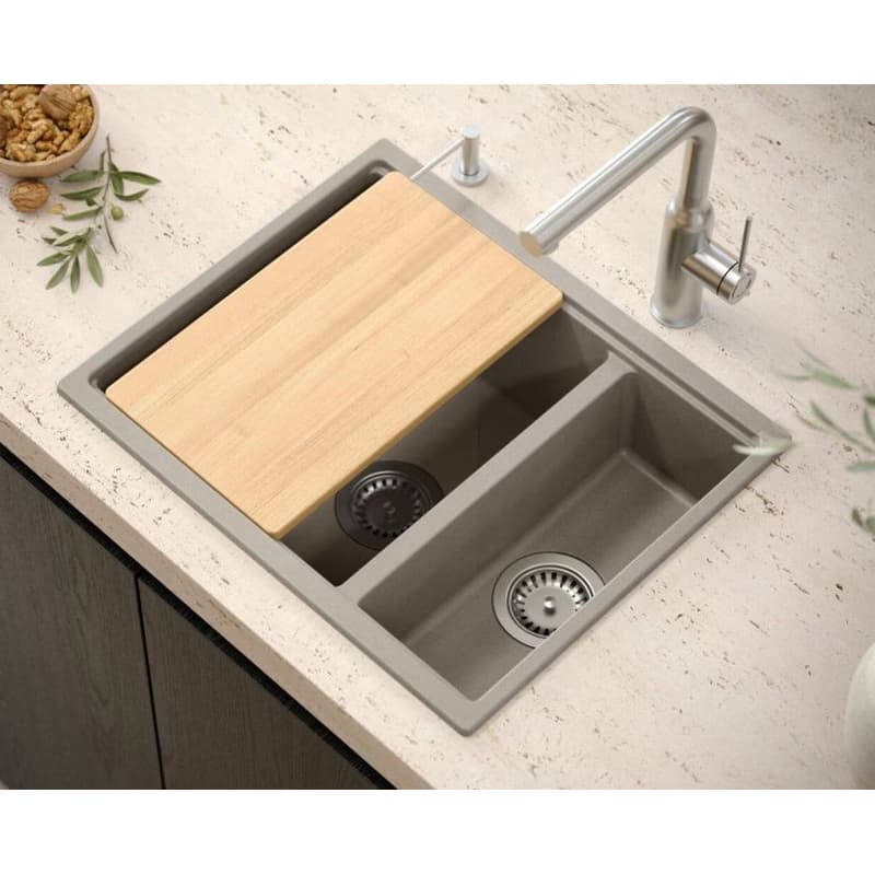 Quadron Quadron - Granitový drez Logan 150 Beige Oceľ HCQL5646U4-BS_U 4
