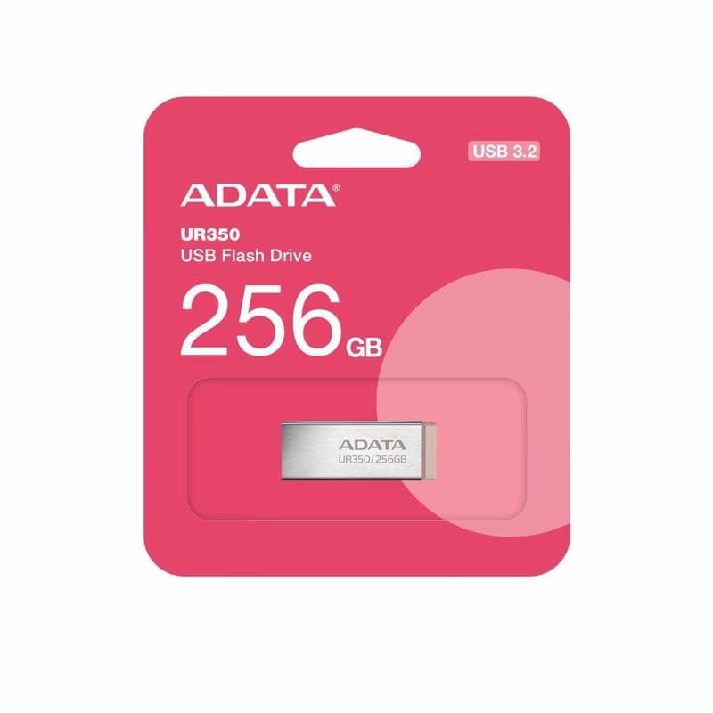 ADATA Flash Disk 256GB UR350, USB 3.2, strieborno-hnedá 5