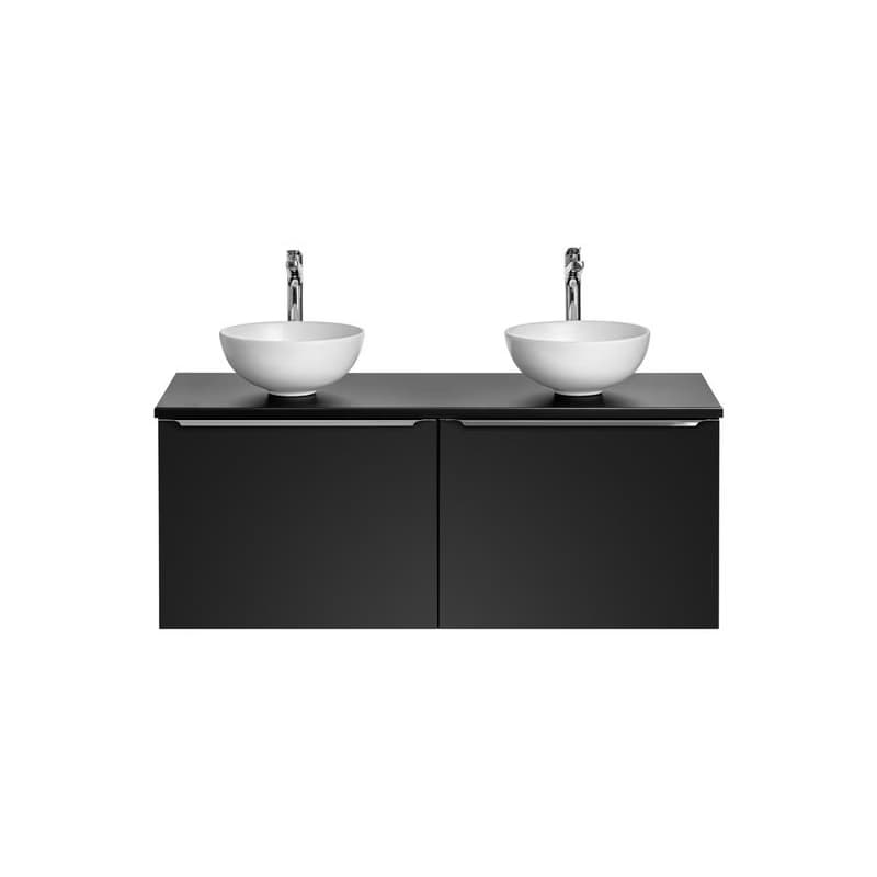 ArtCom Kúpeľňová skrinka s umývadlom a doskou SANTA FE Black DU120/1 | 120 cm 1