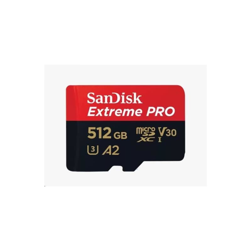 SanDisk micro SDXC karta 512GB Extreme PRO (200 MB/s Class 10, UHS-I U3 V30) + adaptér 1
