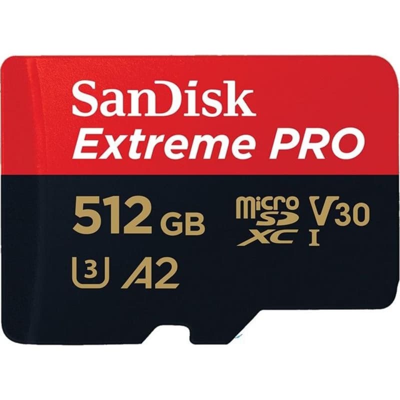 SanDisk micro SDXC karta 512GB Extreme PRO (200 MB/s Class 10, UHS-I U3 V30) + adaptér 4