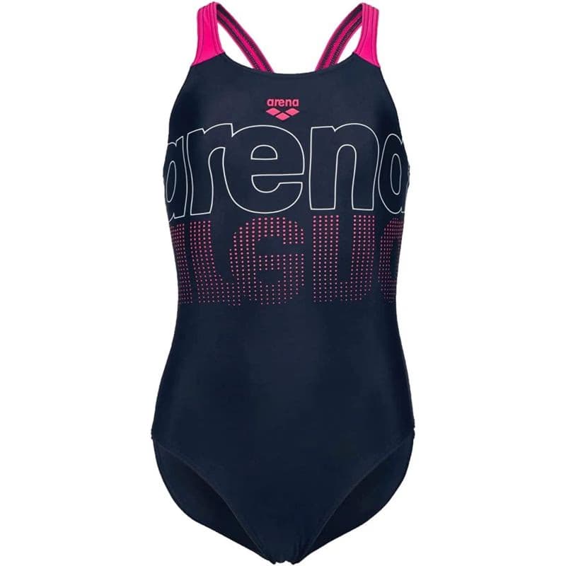 Dievčenské plavecké jednodielne plavky ARENA SWIMSUIT V BACK GRAPHIC Blue 4