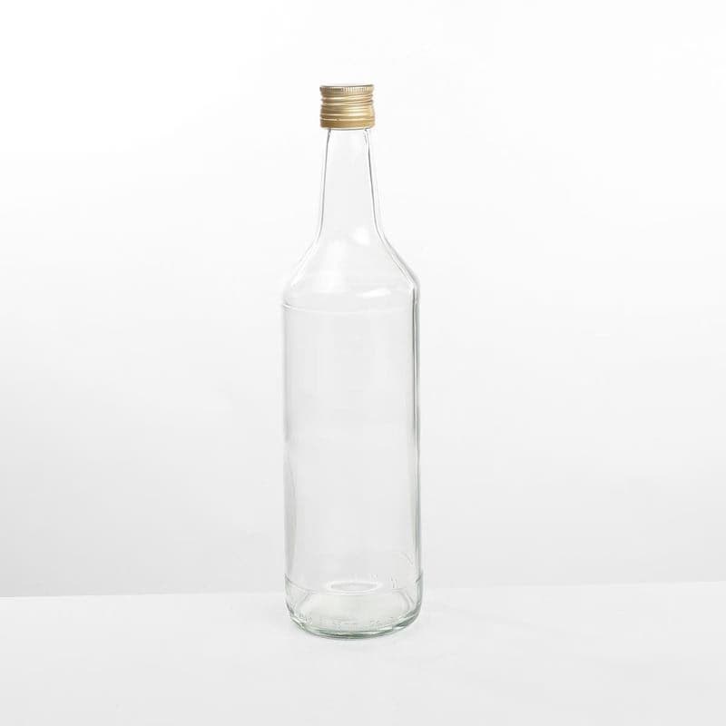 Sklenená fľaša so skrutkovacím uzáverom, 1l 1