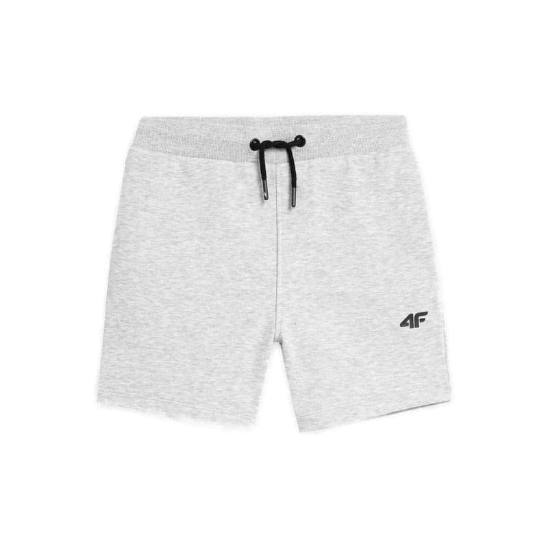 Chlapčenské teplákové kraťasy 4F JUNIOR SHORTS CAS M048-27M-COLD LIGHT GREY MELANGE 4